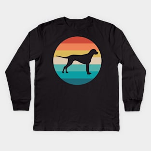 Labrador Retro Style Kids Long Sleeve T-Shirt